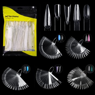50 Pçs Mostruario Unha Display De Esmaltes/Formas Ballerina/Stiletto/Quadrado/Redonda Tra…