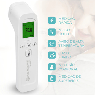 Termômetro Digital Laser Infravermelho Objetos De Testa Sem Contato Para Bebes Crianças Adultos em Oferta na Shopee