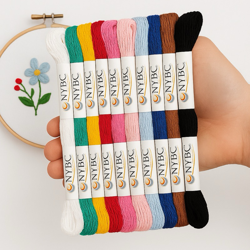 Kit Linhas Meada Para Bordar 12 Unidades 8mts 100% Algodão em Oferta na Shopee