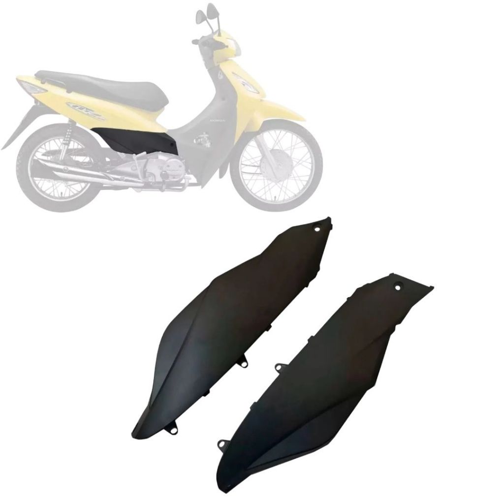 COMPLEMENTO DA TAMPA LATERAL BIZ 125+ 2006-2010 - ( PRETO) PRO TORK