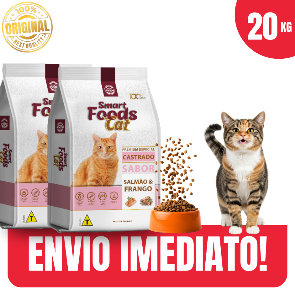 Ração para Gato Castrado Todas As Raças Frango e Salmão 10.1kg - Envio Imediato