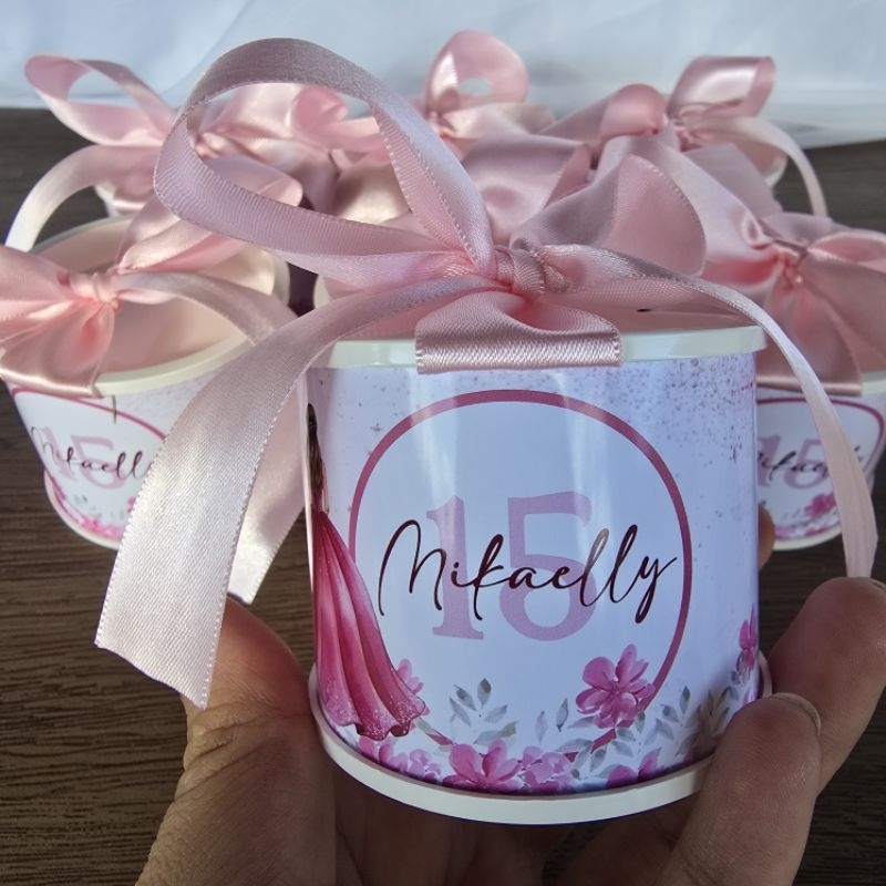 kit Tubolata Personalizada 5x6 com Laço de Cetim –  15 anos aniversário - chá de bebe - casamento FAZEMOS QUALQUER TEMA em Oferta na Shopee