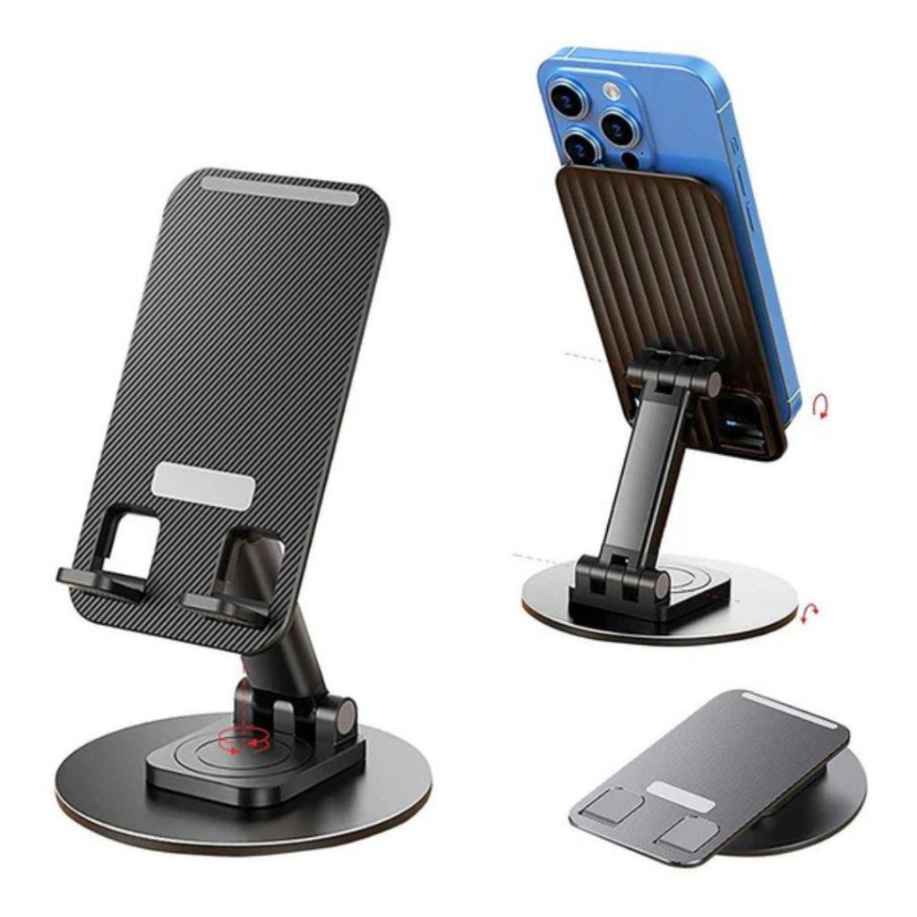 Suporte de Mesa Para Smartphones e Tablets Ajustável 360º Base Rotatória em Oferta na Shopee
