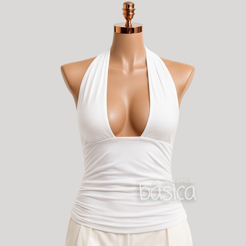 Blusa Top Cropped Com Amarraçao Multiformas Decote Forado Festa Gringa Suplex Premium Sustentaçao em Oferta na Shopee