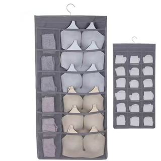 Organizador Dupla Face 30 Divisões 12+18 Bolsos para Roupas Íntimas Meias e Mais Prático e Eficiente 8517 em Oferta na Shopee