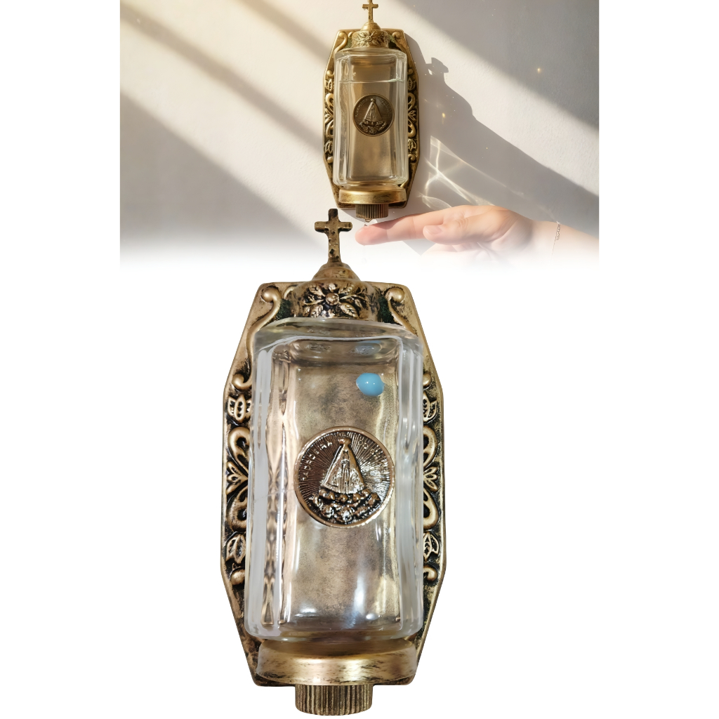 Pia De Água Benta 15 Cm De Parede Resina Vidrinho De 50 Ml