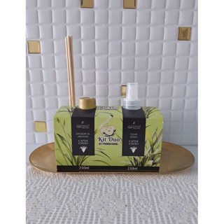 02 unidades Kits aromatizador de ambiente e aromatizador spray