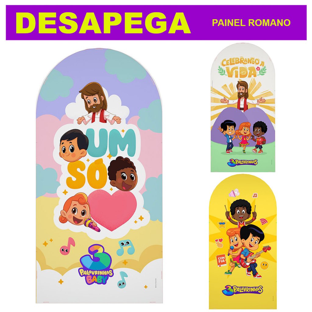 Painel Romano de Festa Vários Modelos Tecido Sublimado Veste Fácil 2x1m - Desapega em Oferta na Shopee