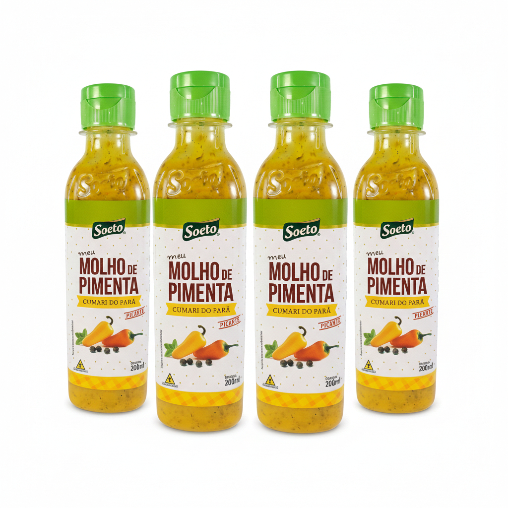 Molho De Pimenta Cumari-do-pará Picante 200ml Soeto Alimentos Sem Para Acompanhamentos Porçoes