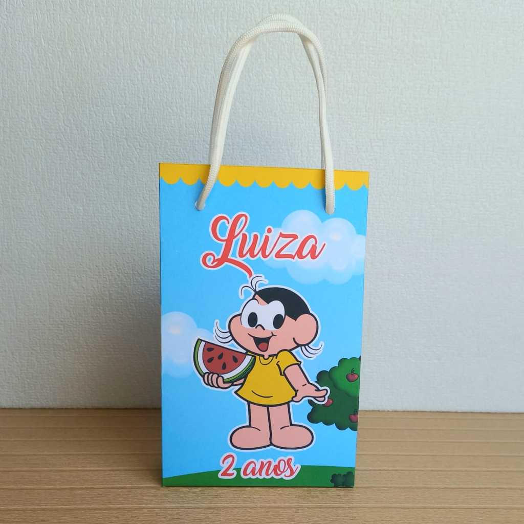 PEGUE E MONTE/MONTADO - Sacolinha Surpresa Personalizada Magali Festa de Aniversário Lembrancinha