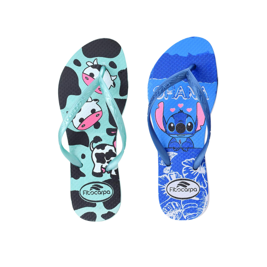 Kit 2 Pares Chinelo Vaquinha Gatinho Super Leve Confortável Antiderrapante Envio Imediato Promoção