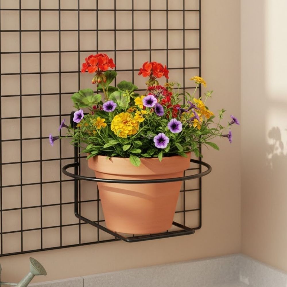 Suporte para Vaso Redondo 18cm em Aço Aramado – Base Decorativa para Plantas e Jardim Vertical