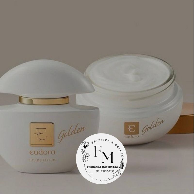 💛 Kit Eudora Golden – Eau de Parfum 75ml + Creme Acetinado 250g 💛