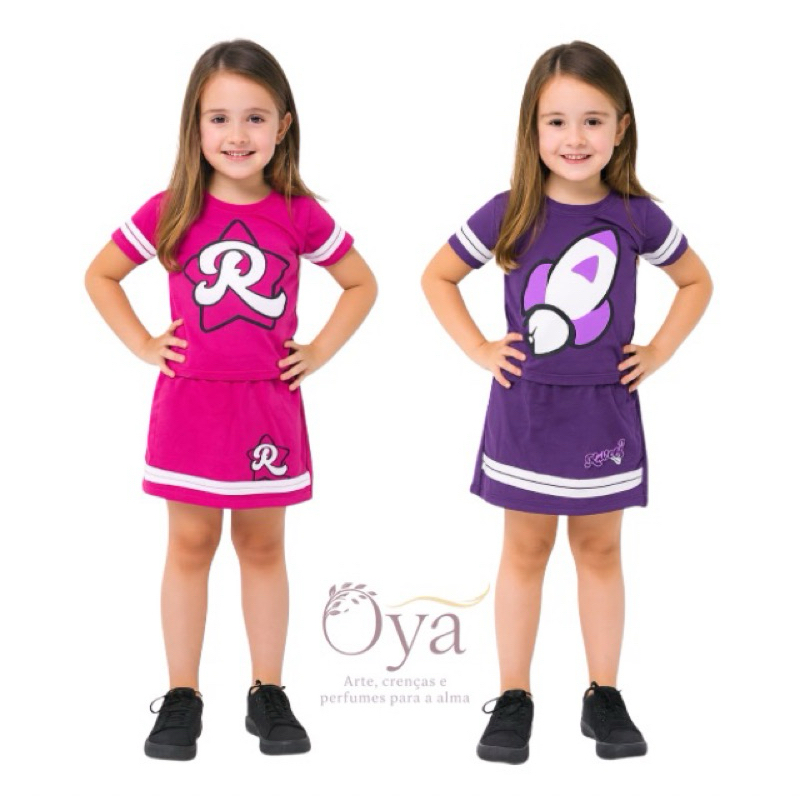 Conjunto Short Saia Emilly vick e Evelyn 4 ao 16