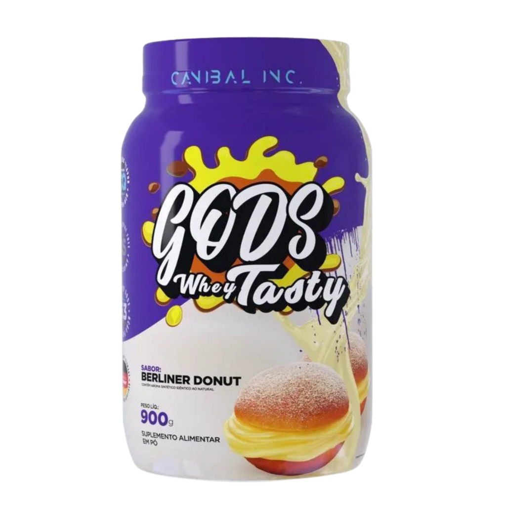 Whey protein Gods Tasty 3w 24g De Proteína Gourmet Canibal Inc 900g