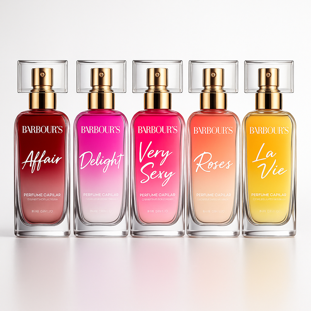 Perfume de Cabelo Barbours Beauty Diversas Fragrâncias 50 ML Proteção Termica Hidratante Capilar em Oferta na Shopee