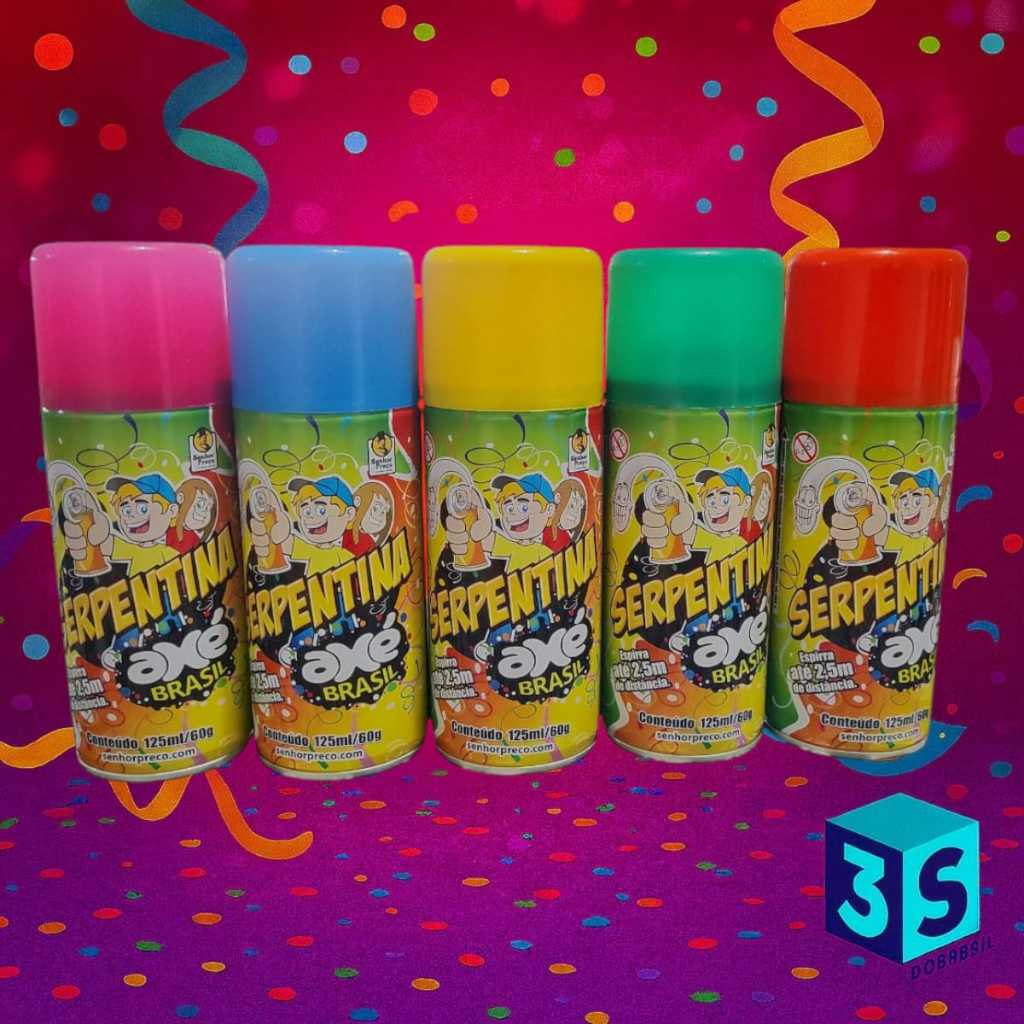 Serpentina em Spray Axé Brasil 125ml – Cores Sortidas – Festas e Carnaval