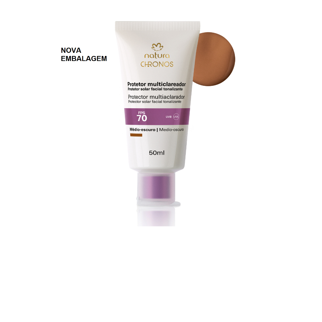Natura Protetor MultiClareador Fps 70 Chronos Médio Escuro 50ml