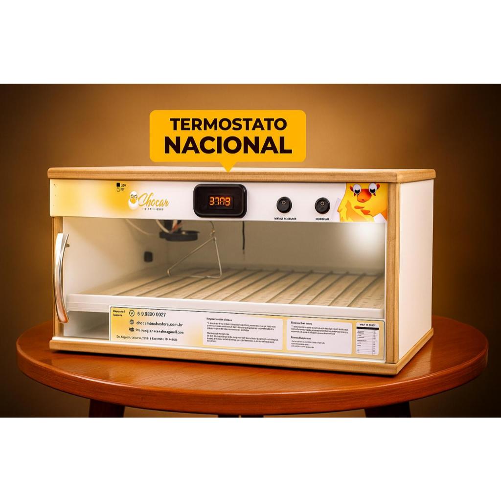 Chocadeira Automática 90 Ovos de Galinha + Ovoscópio em Oferta na Shopee
