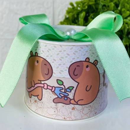 KIT Tubolata Personalizada 5x6 cm  Capivara Lembrancinha Brinde festa infantil aniversário
