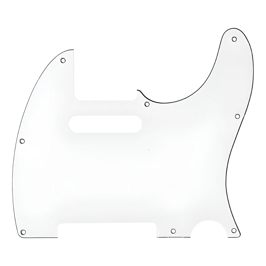 Escudo Guitarra Telecaster Single Branco - 3 Ply