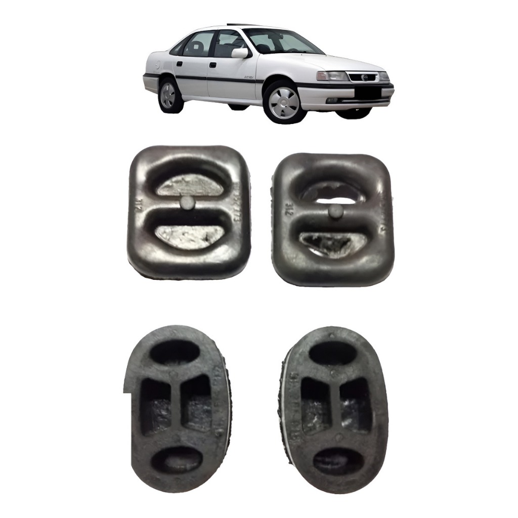 Borracha / Coxim Escapamento Vectra Importado 95/96 Kit 4pç