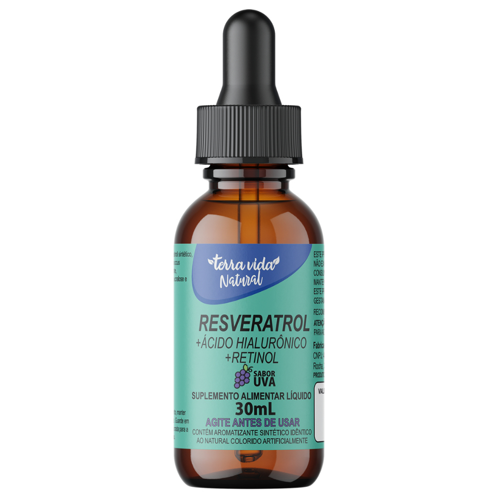 Resveratrol +Ácido Hialurônico +Vitamina A(Retinol) de 30ML Sabor UVA em Oferta na Shopee