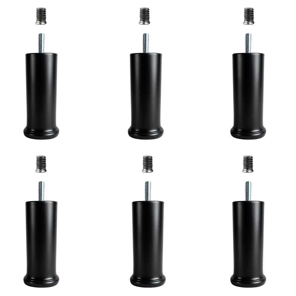 Kit 6 Pés 12cm Com Bucha Americana cama box báu queen bipartida solteira casal Super Resistente