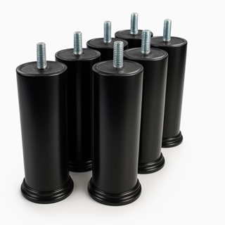 Kit 7 Pés de Plástico Reforçado Preto 12cm Altura Cama Box Casal Baú Solteiro Super Resistente em Oferta na Shopee