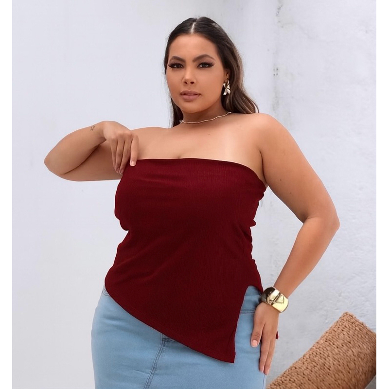 Blusa Bata Assimétrica Plus Size Tomara que Caia Marsala, Vinho  Elegante, Estilosa Do ,G1 G2 e  G3 em Oferta na Shopee