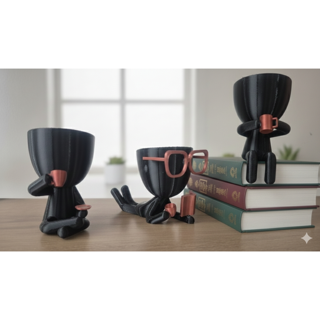 Kit com 3 Robert coffe 8 cm de altura em Oferta na Shopee