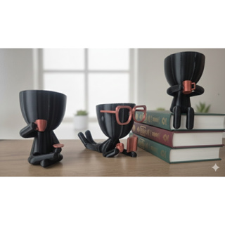 Kit com 3 Robert coffe 8 cm de altura em Oferta na Shopee