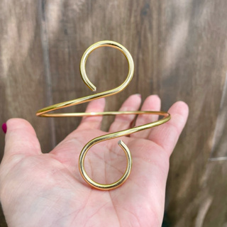 ✨Lançamento Duplo Espiral Lino Moderno Exclusivo NÃO OXIDA Prata ou Dourado na sua Medida Estiloso Praiano Hippie ✨ em Oferta na Shopee