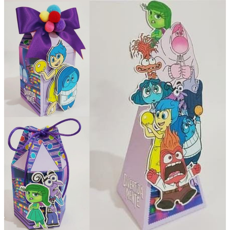 ENVIO RAPIDO/CAIXINHAS PERSONALIZADAS/LEMBRANCINHAS/PERSONALIZADOS/PEGUE E MONTE:TEMA DIVERTIDAMENTE 2
