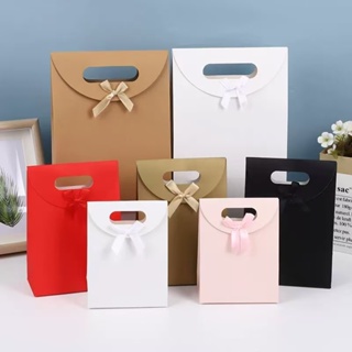 Sacos de Presente com Laço – Várias Cores, Papel Resistente, Elegantes para Festas, Lembrancinhas e Presentes em Oferta na Shopee