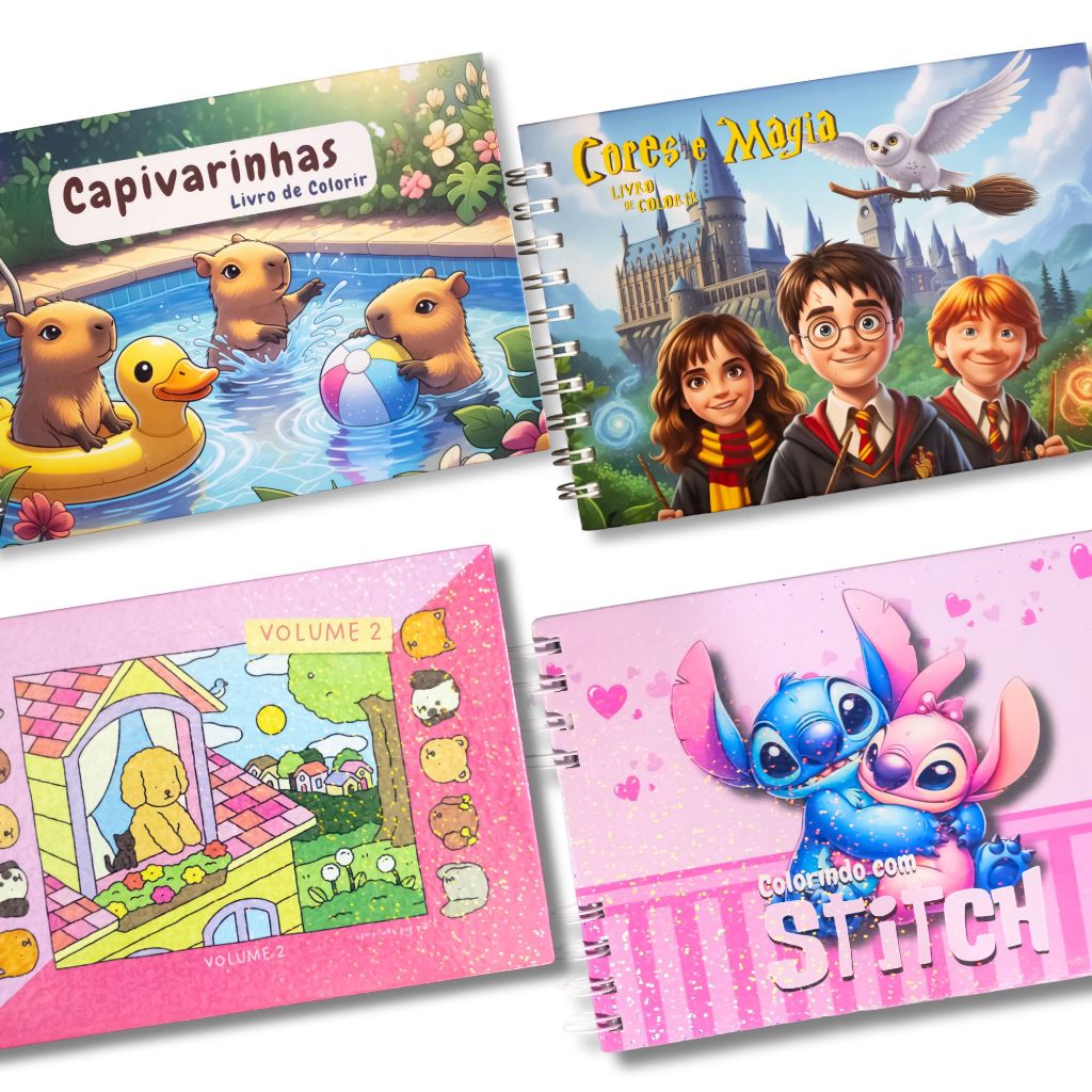 Livros de Colorir DIVERSOS MODELOS Capa Dura Folhas Grossas em Oferta na Shopee