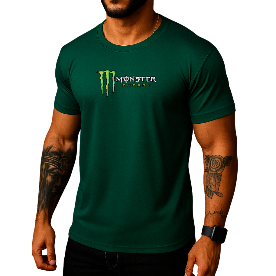 Camisa Camiseta DryFit Masculina MONSTER - Academia, Corrida, CrossFit, Ideal Para Treino Inteno ,Tecido Leve