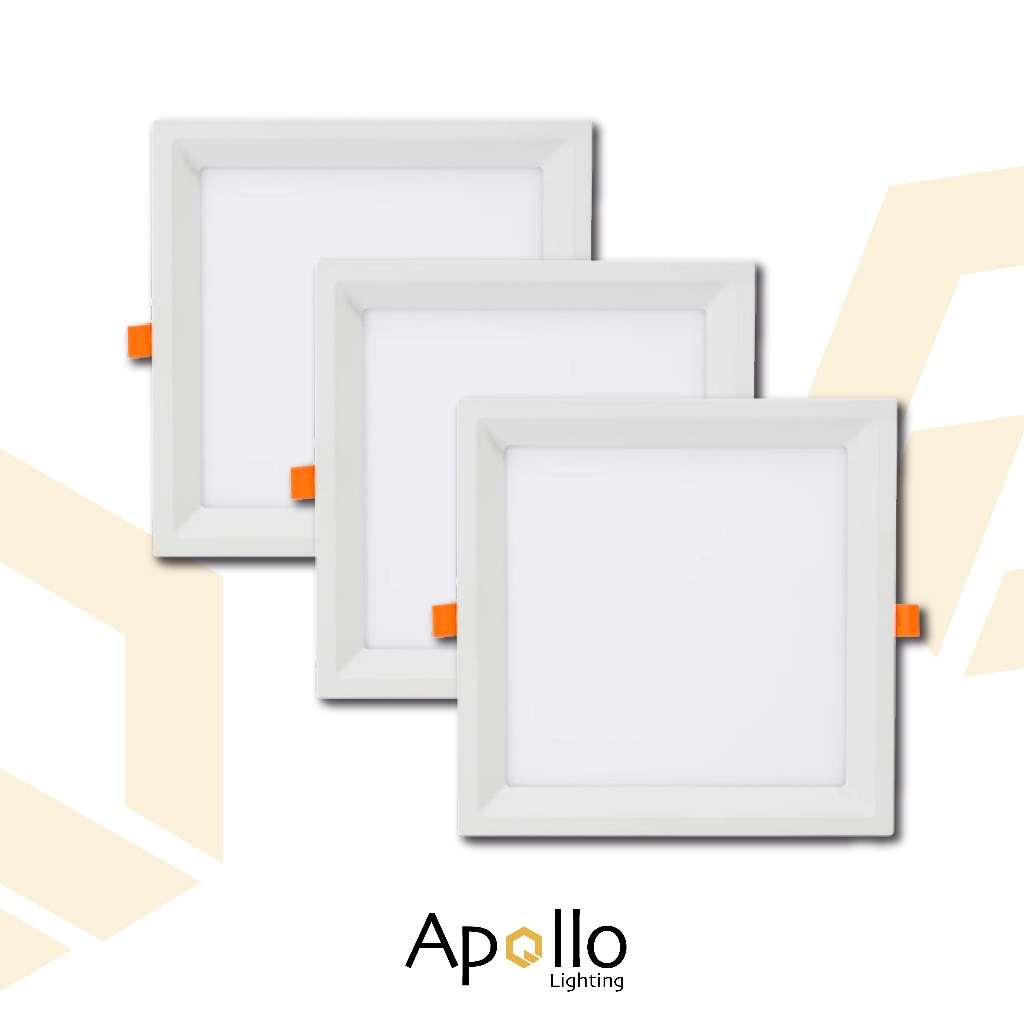 Kit 3 Luminaria Painel Led Recuado 18w/24w 22cm Embutir Quadrado 3000k 6500K Bivolt em Oferta na Shopee