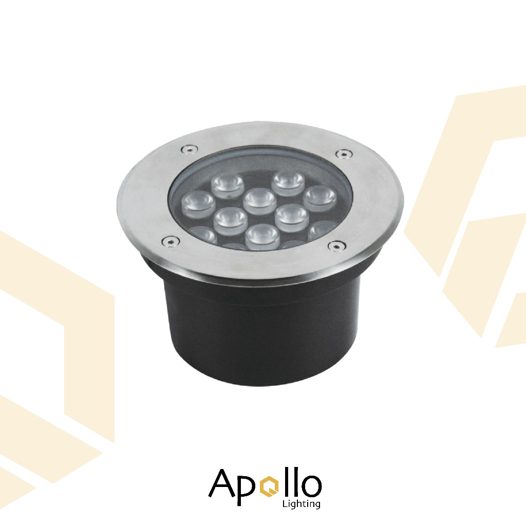 Balizador 12W/18W Embutido Solo Piso Chão Verde / Branco Frio 6500K Blindado Ip67 BIVOLT Luz Sollar