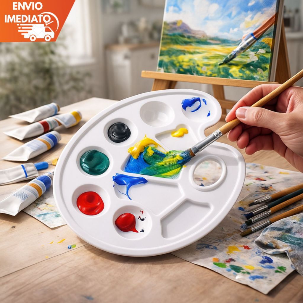 Paleta Godê Plástica 17x23cm para Pintura Guache Acrílica Aquarela – Artistas e Artesanato em Oferta na Shopee
