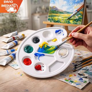 Paleta Godê Plástica 17x23cm para Pintura Guache Acrílica Aquarela – Artistas e Artesanato em Oferta na Shopee
