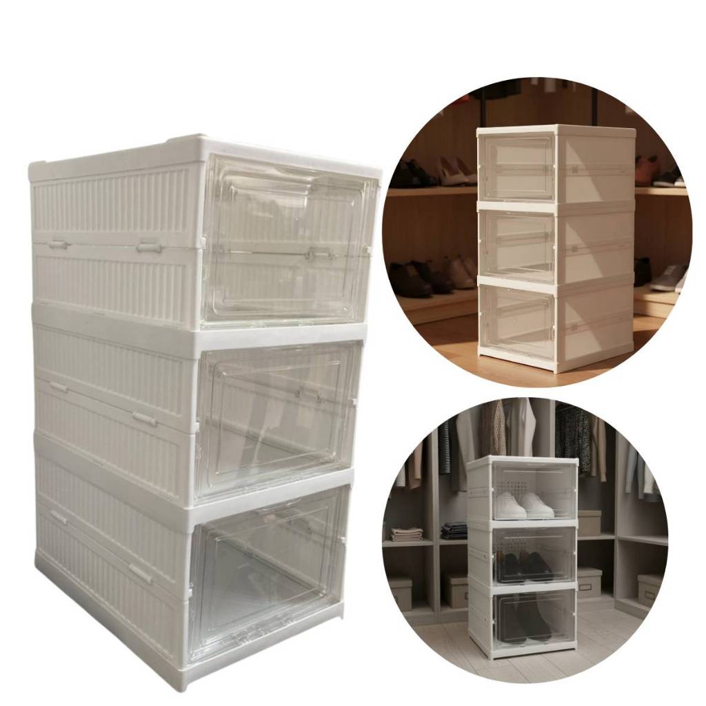 Armário Dobrável Branco Multiuso Portátil Organizador Roupa Sapato Compacto Prateleiras Montagem Rápida Espaço Pequeno