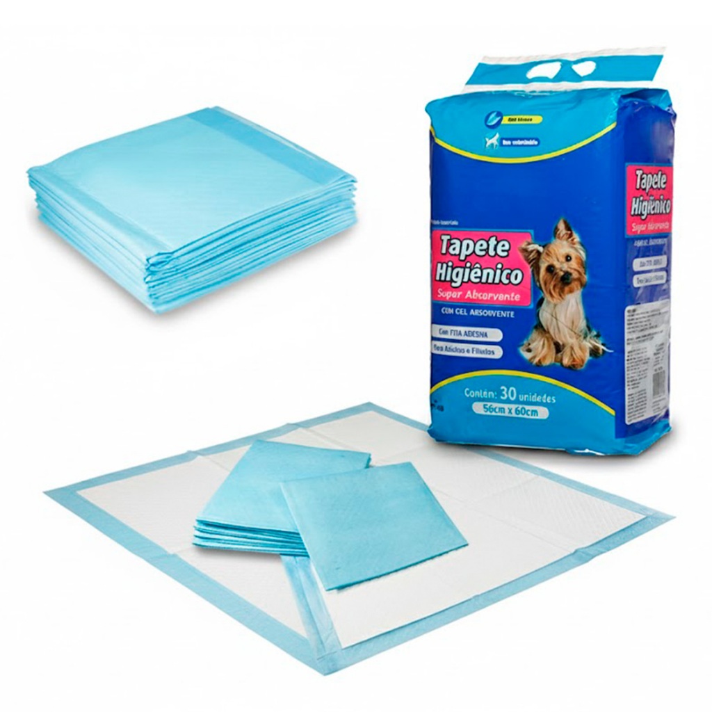 Tapete Higiênico Espaço De Bicho 30 Unidades 56 x 60cm Pet
