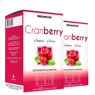 Kit 2 Potes Cranberry Extrato Puro Suplemento Alimentar Natural Natunectar 120 Caps 500mg Original em Oferta na Shopee