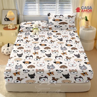 Jogo De Lençol 02 e 03 Peças Gatinho Cachorro Animais SOLTEIRO/ CASAL/ QUEEN Percal Cor Não Desbota em Oferta na Shopee