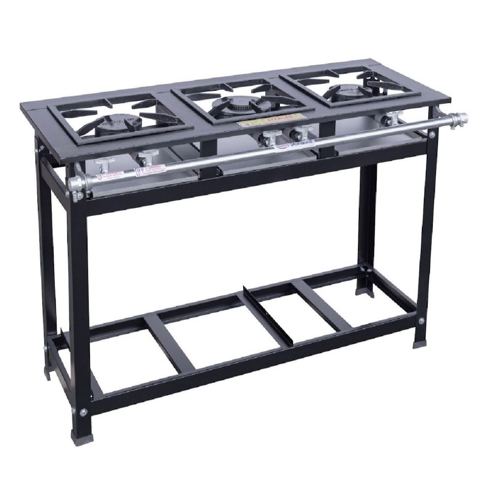 Fogão Industrial 3 Bocas Cristal Aço Baixa Pressão 30x30 A Gás Perfil 5 em Oferta na Shopee