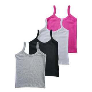 Kit 2 regatas alcinha INFANTIL para meninas ribana 96% algodão 4% elastano regata para criança verão em Oferta na Shopee