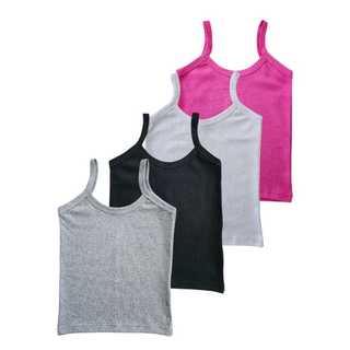 Kit 2 regatas alcinha INFANTIL para meninas ribana 96% algodão 4% elastano regata para cr…