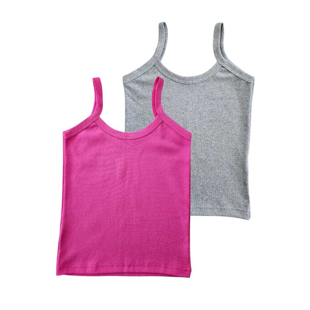 Kit 2 Regata Alcinha Para Meninas De Ribana Infantil 1 a 10 Anos Roupa Básica de Verão