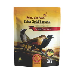 Racao Para Trinca-Ferro Extra Gold Banana 4kg Reino Das Aves